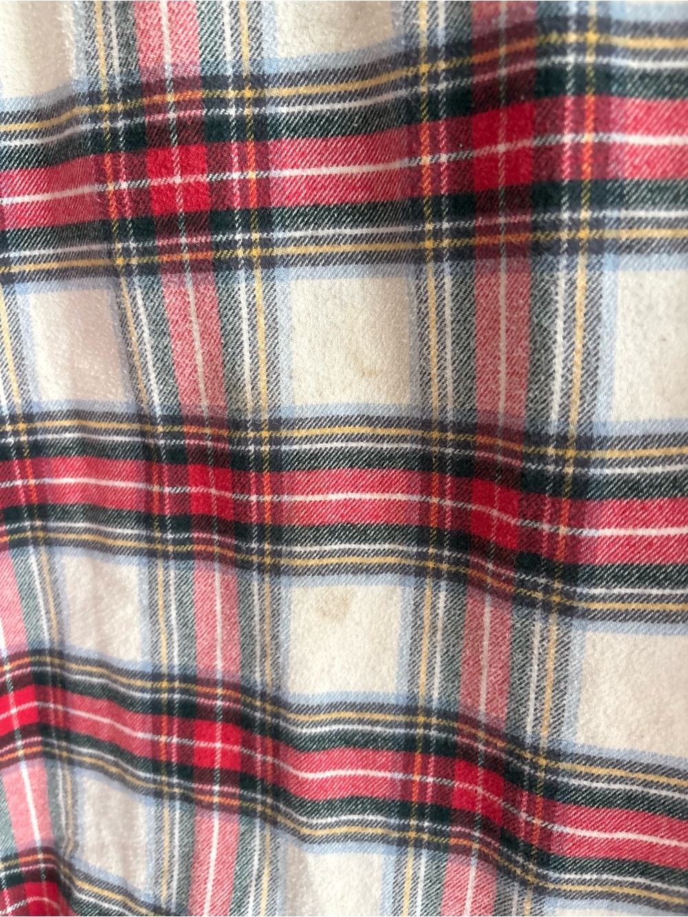 American Eagle Outfitters Plaid Flannel Button Down Shirt XXL Red Cream Cotton - Picture 9 of 10